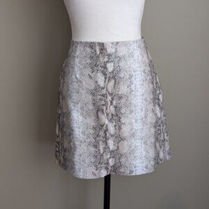 Dynamite faux leather snakeskin print mini skirt